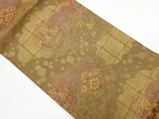 JAPANESE NAGOYA OBI / WOVEN BIRDS